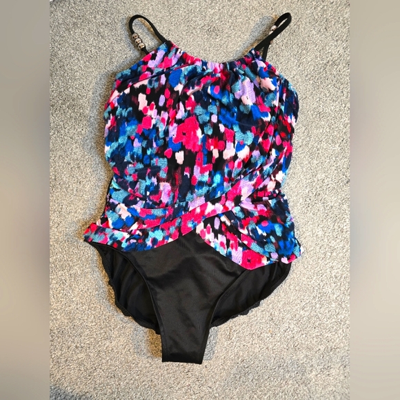 Magicsuit "Lisa" NWT one piece in Vibrant Beachcombing Print High Neckline - Picture 2 of 10